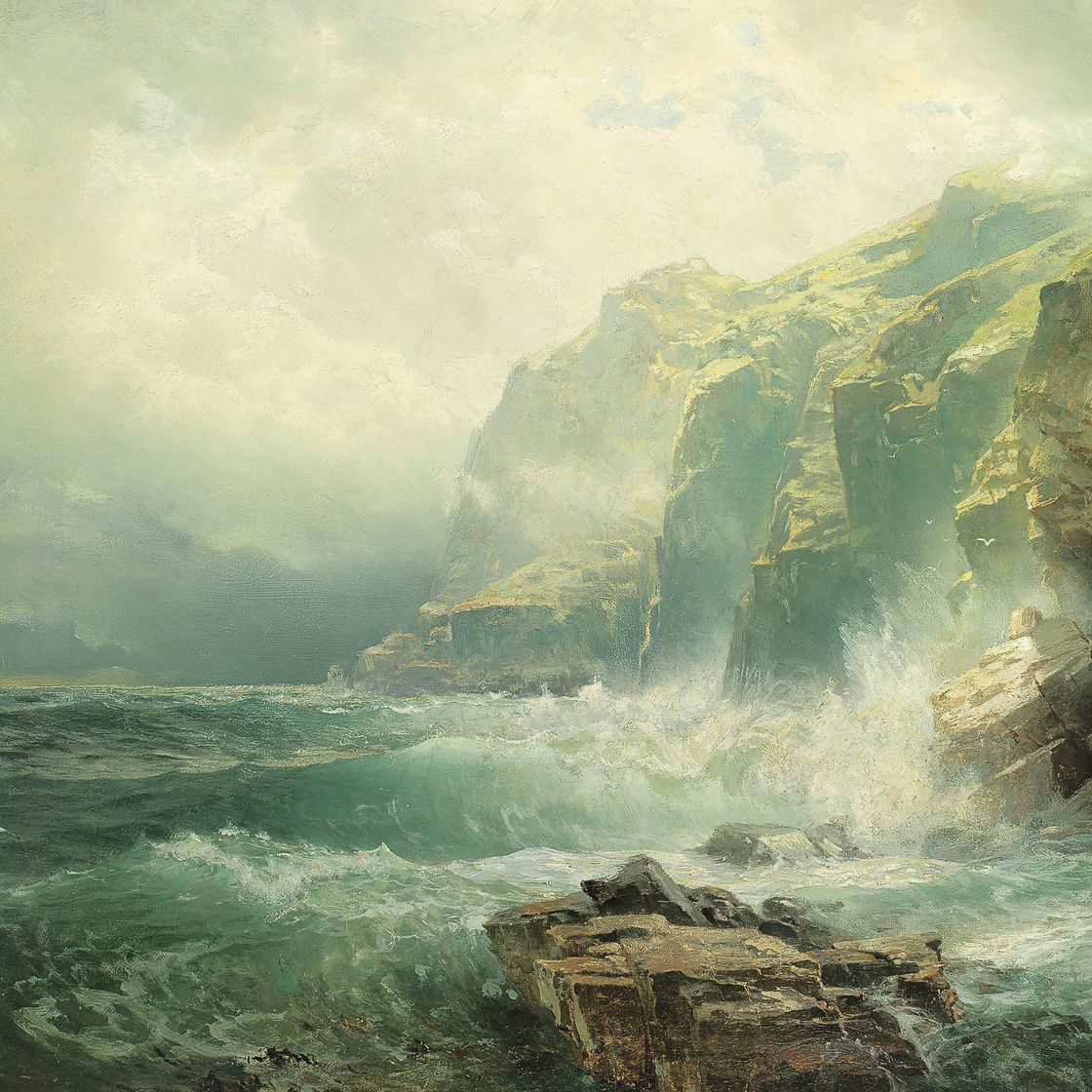 William Trost Richards — Скалистое побережье, Корнуолл