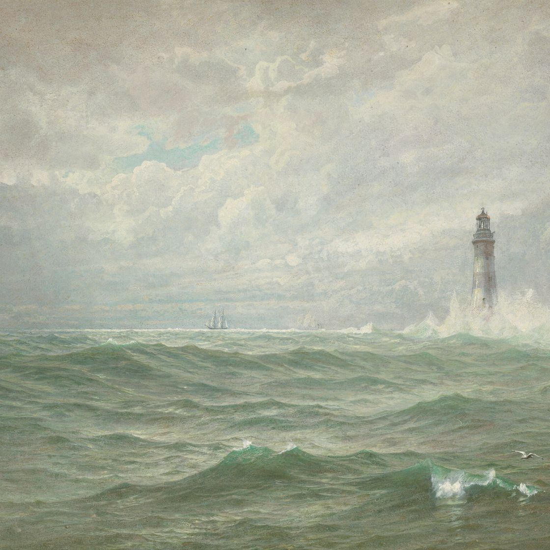William Trost Richards — Вихревой каменный свет, изображение 1