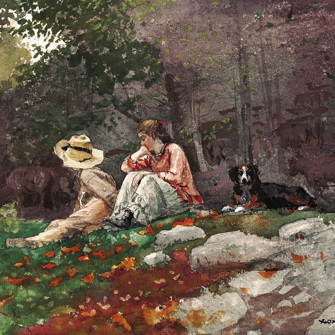 Winslow Homer — Стадо овец на ферме Хоутон, изображение 1