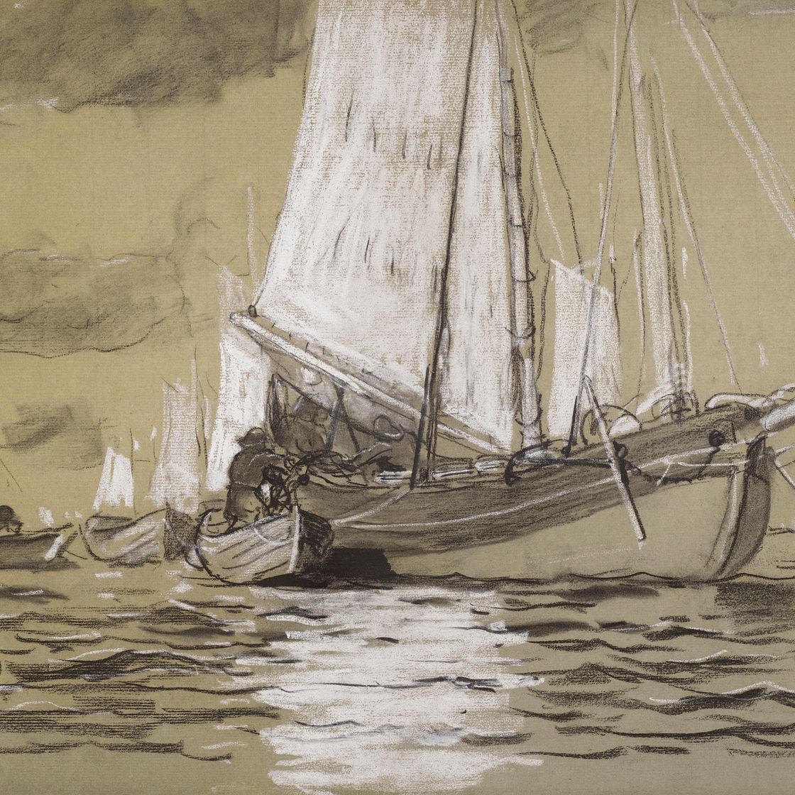 Winslow Homer — Лодки рядом со шхуной (Рыбацкий мизинец)