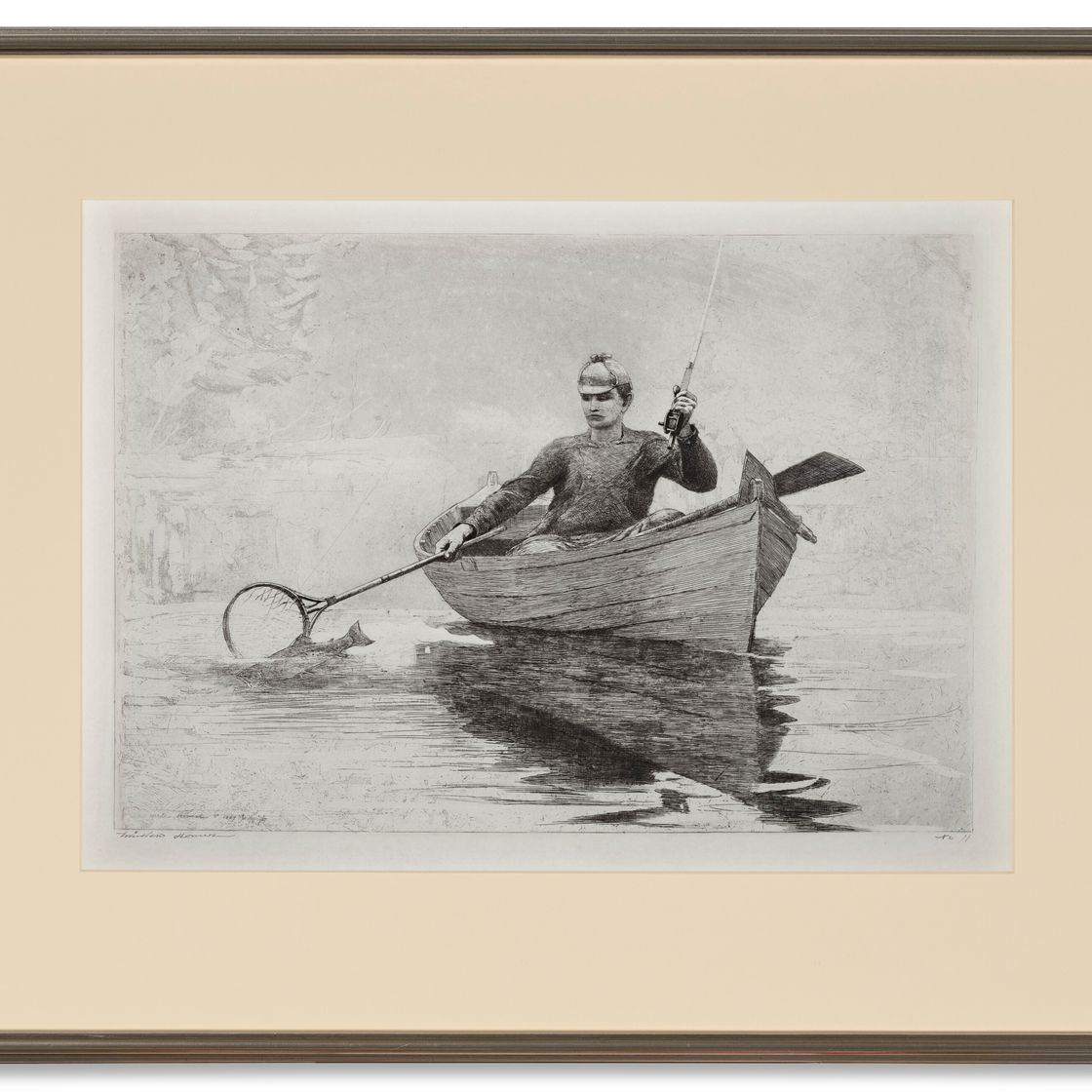 Winslow Homer — Ловля рыбы нахлыстом на озере Саранак, изображение 2