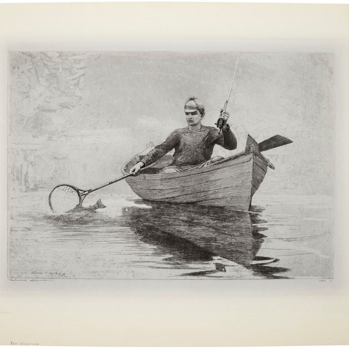 Winslow Homer — Ловля рыбы нахлыстом на озере Саранак, изображение 3