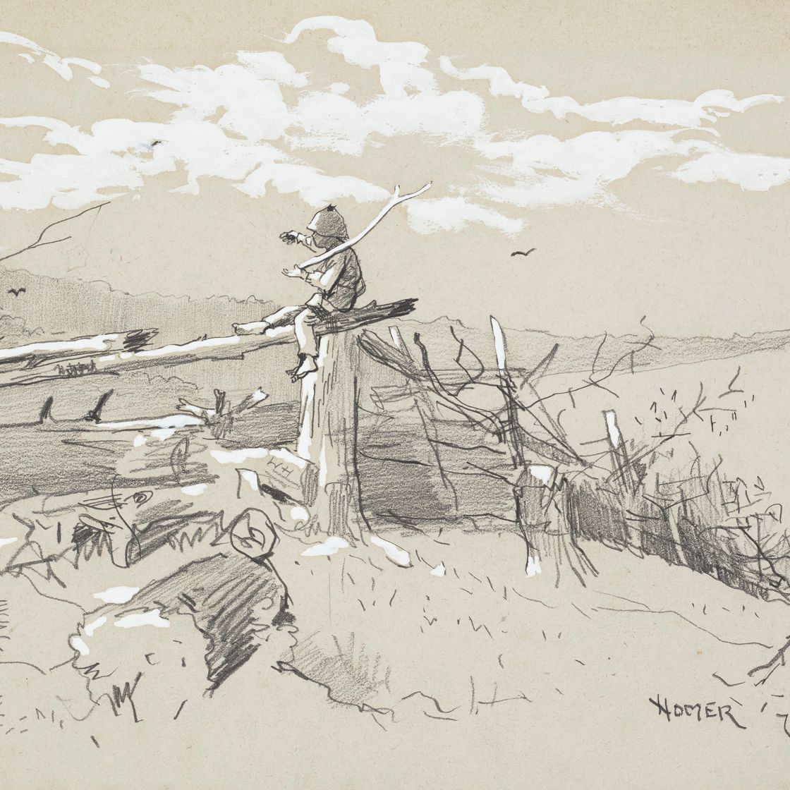 Winslow Homer — Мальчик с палкой, изображение 1