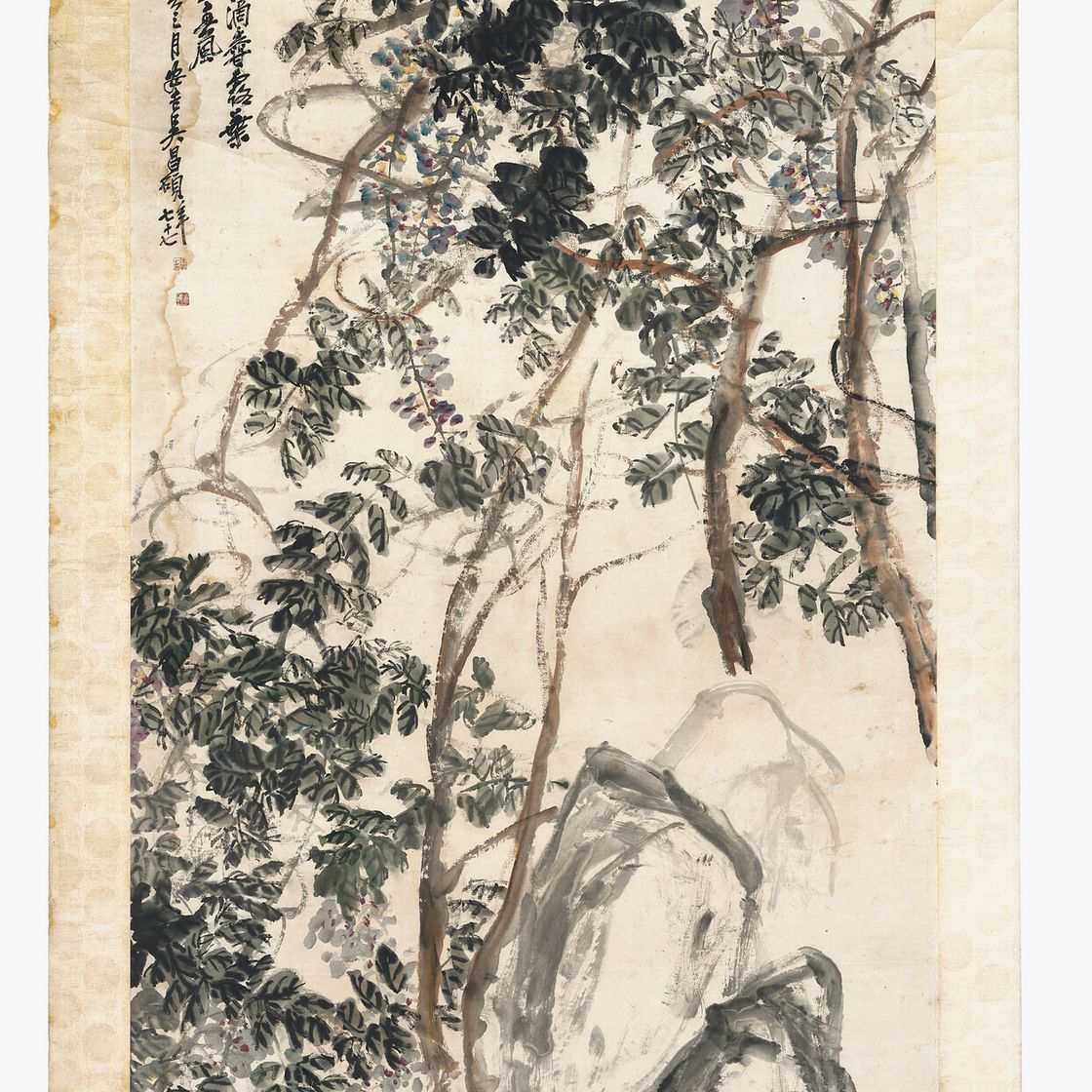 Wu Changshuo — Глициния и скалы, изображение 2