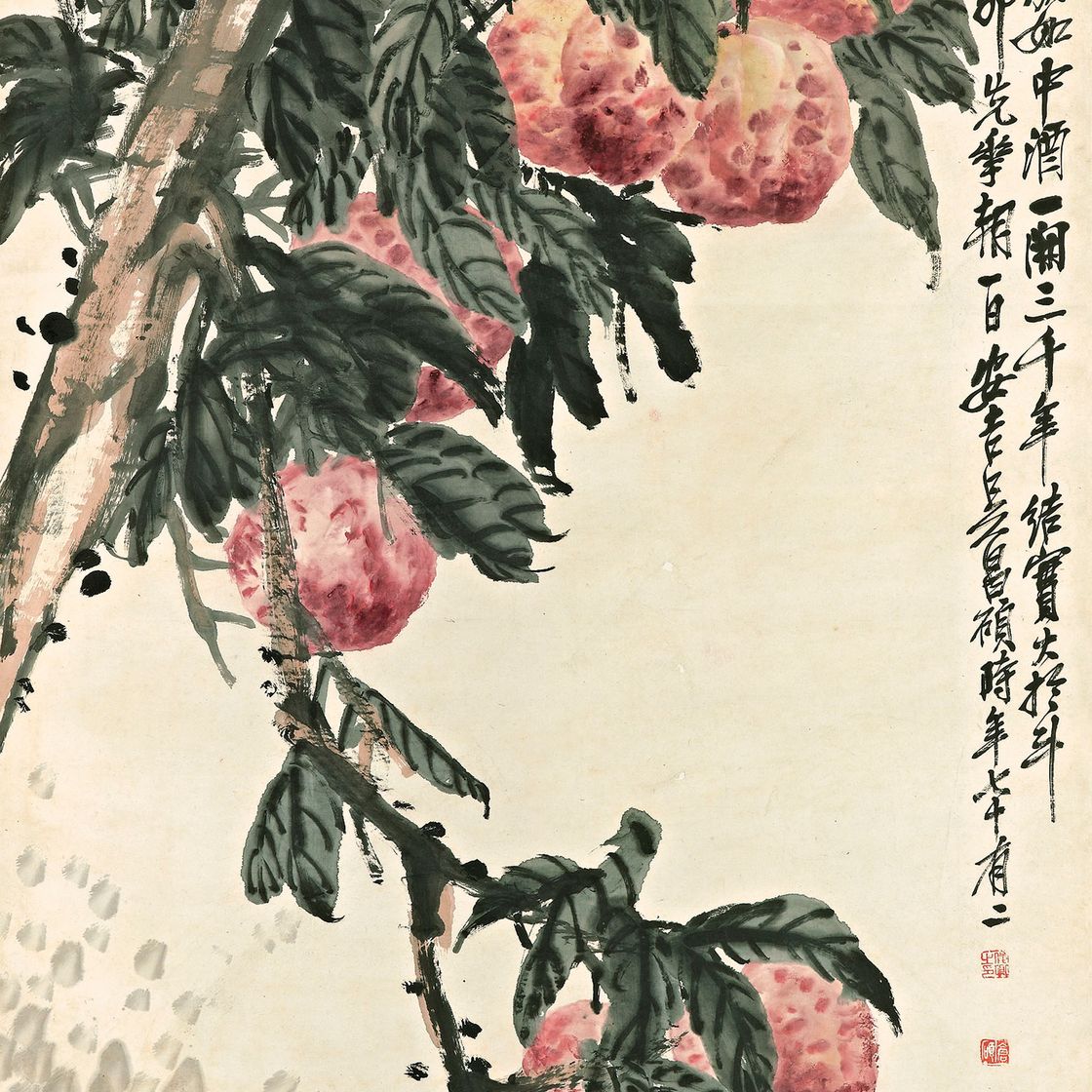 Wu Changshuo — Персики
