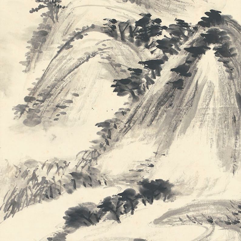 Wu Changshuo — Летние горы и облачное небо, изображение 2