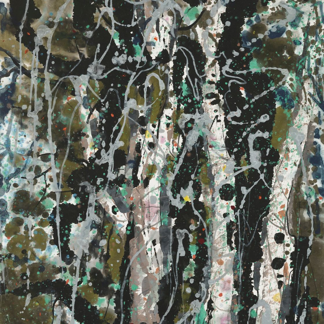 Wu Guanzhong — Лес и родник, изображение 2