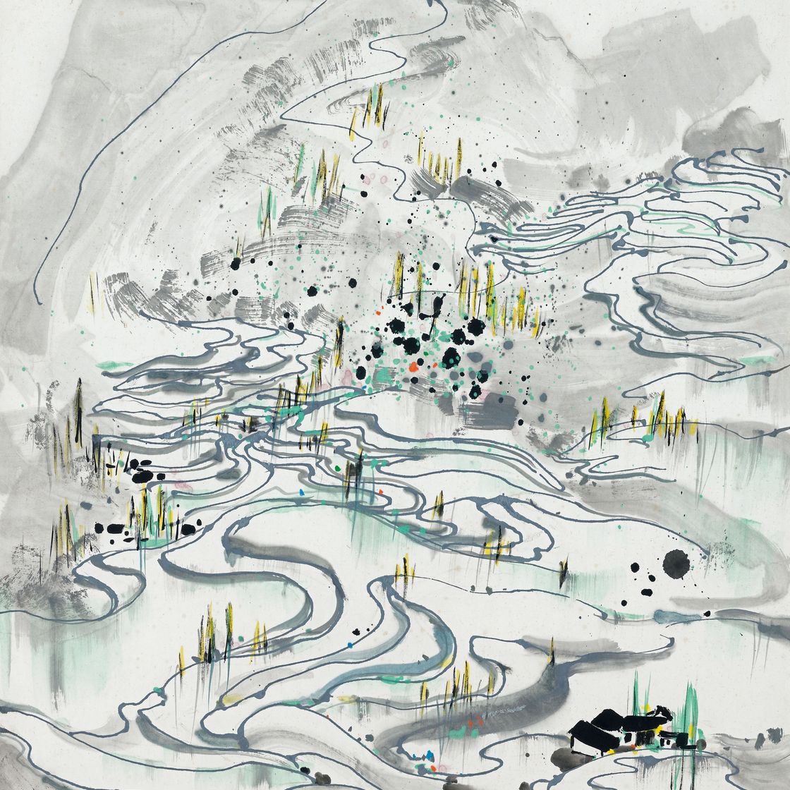 Wu Guanzhong — Рисовые поля