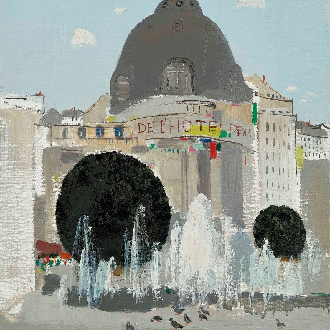 Wu Guanzhong — Фонтан, изображение 1