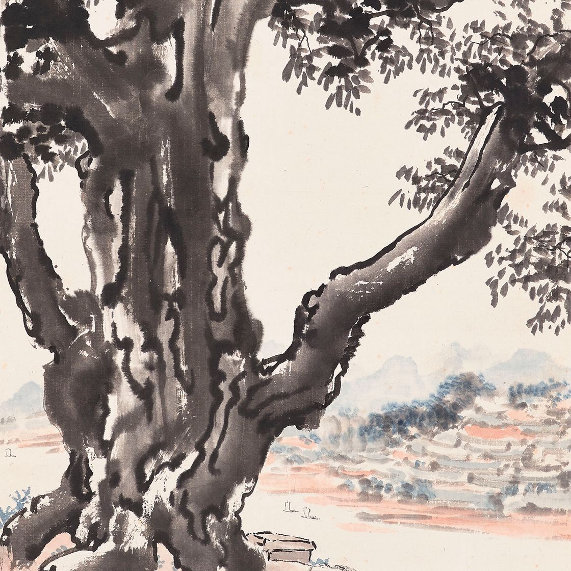 Xu Beihong — Пасущиеся коровы