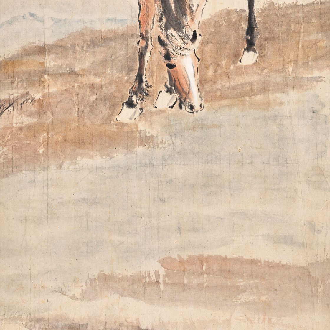 Xu Beihong — Лошадь пьет воду