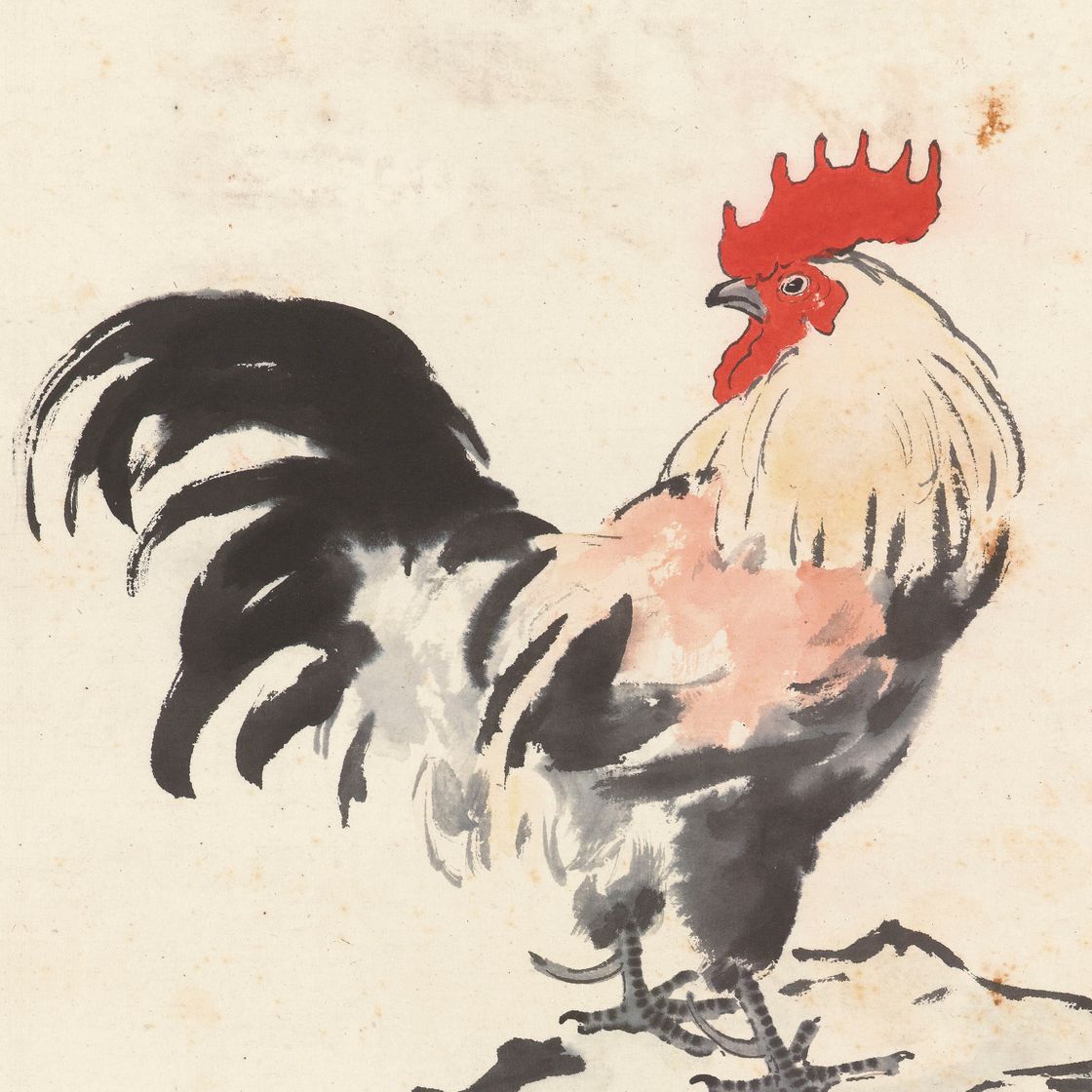 Xu Beihong — Петух и курица, изображение 2