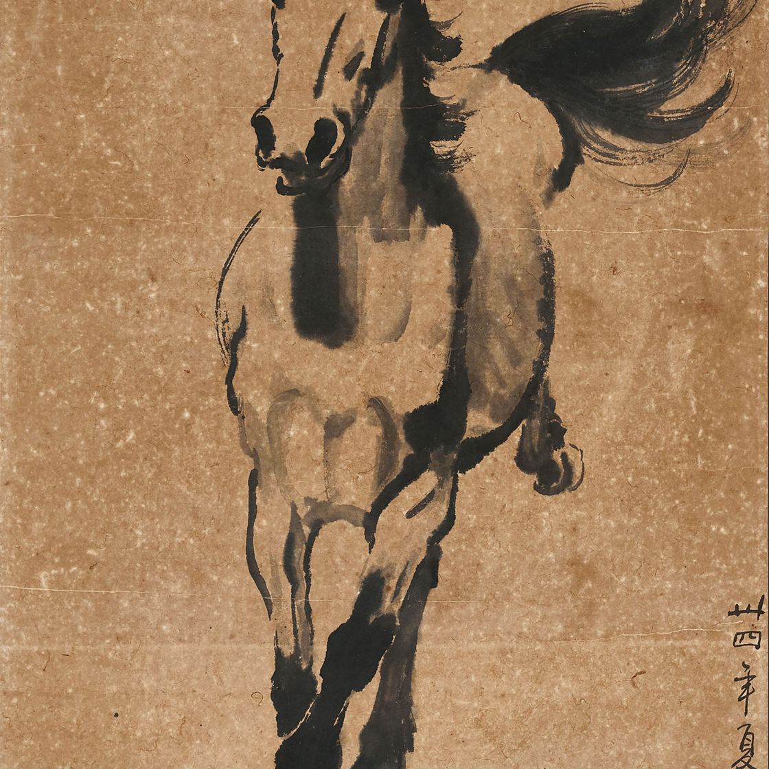 Xu Beihong — Скачущая лошадь, изображение 1