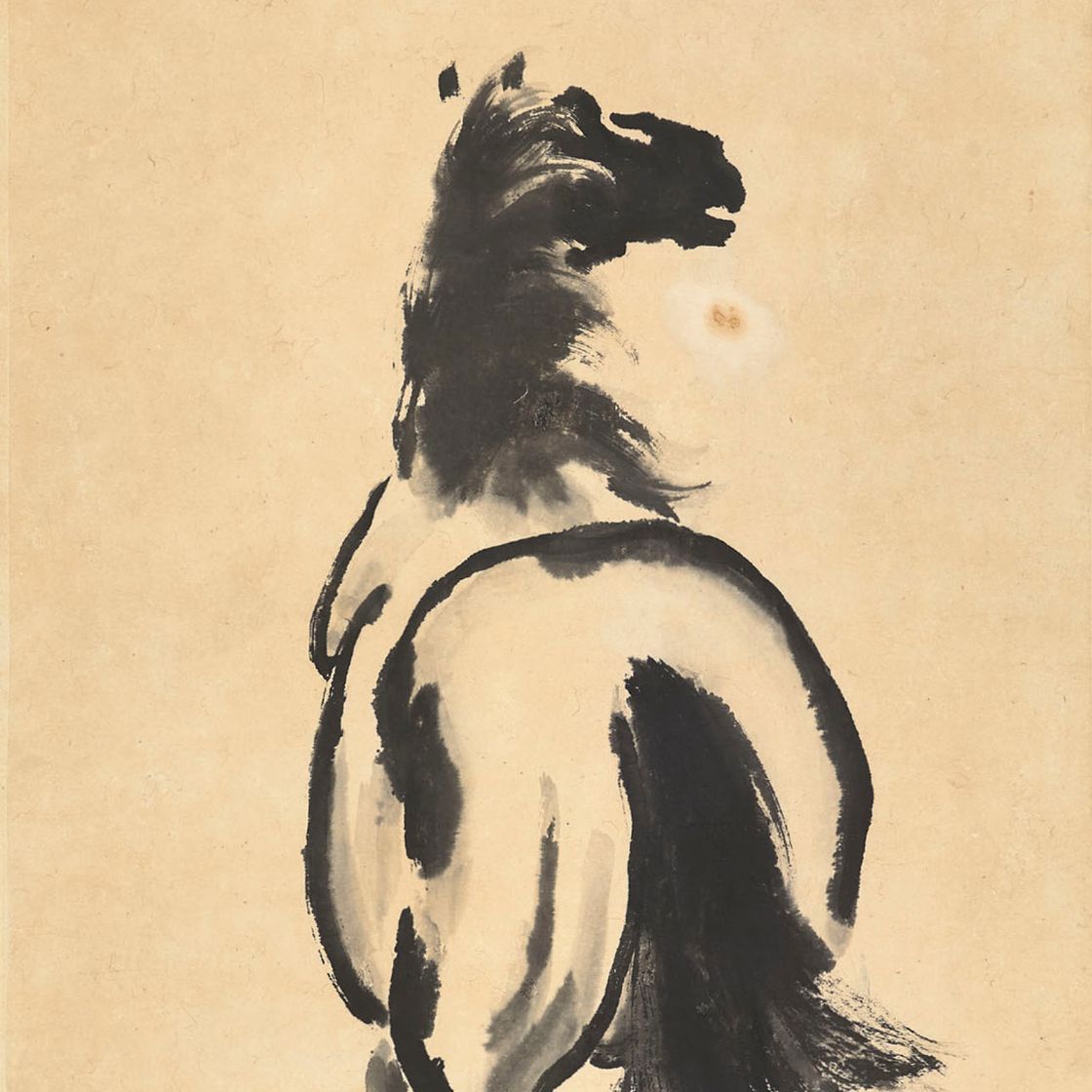 Xu Beihong — Стоящая лошадь