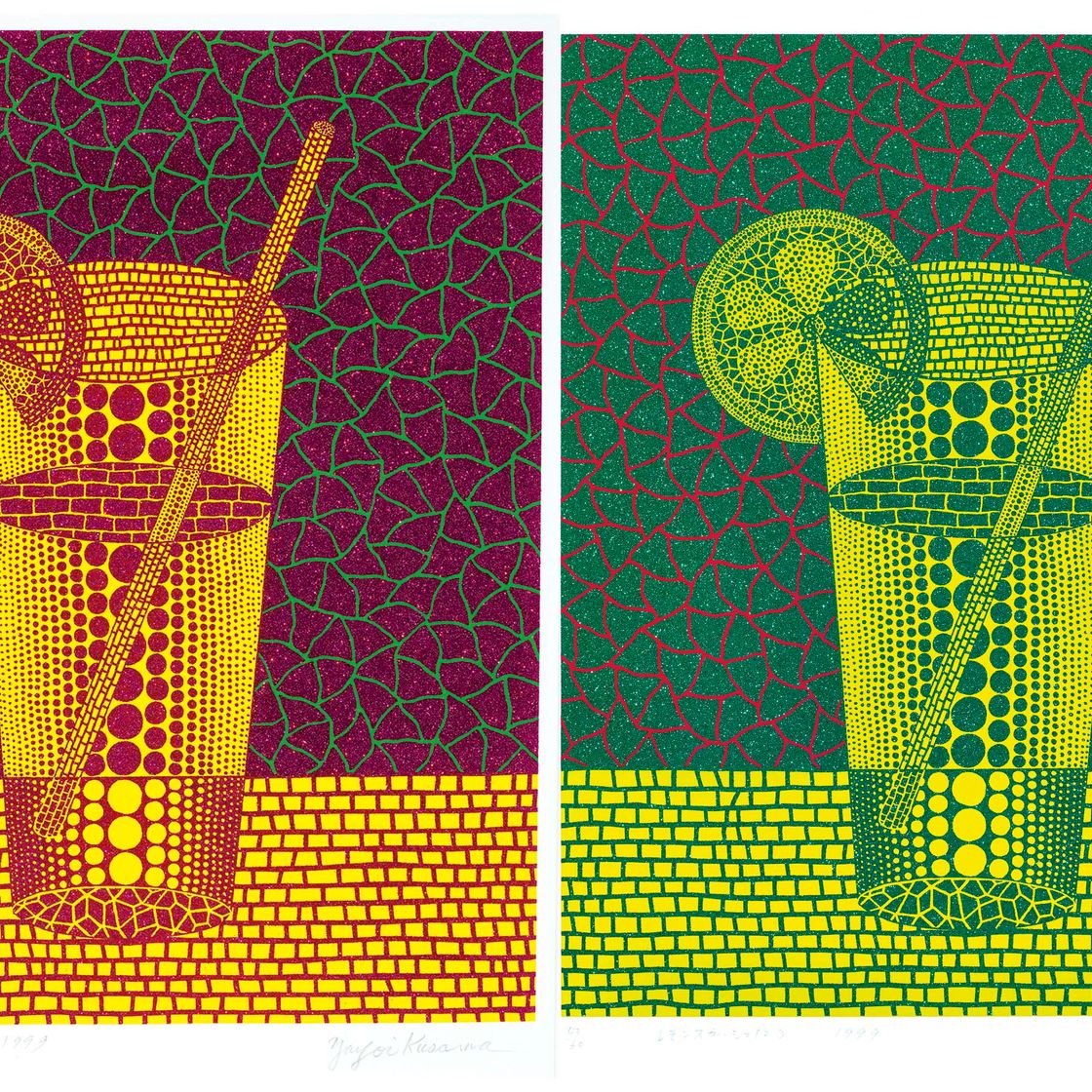 Yayoi Kusama — Кабачки с лимоном (2) ; & Кабачки с лимоном (3)