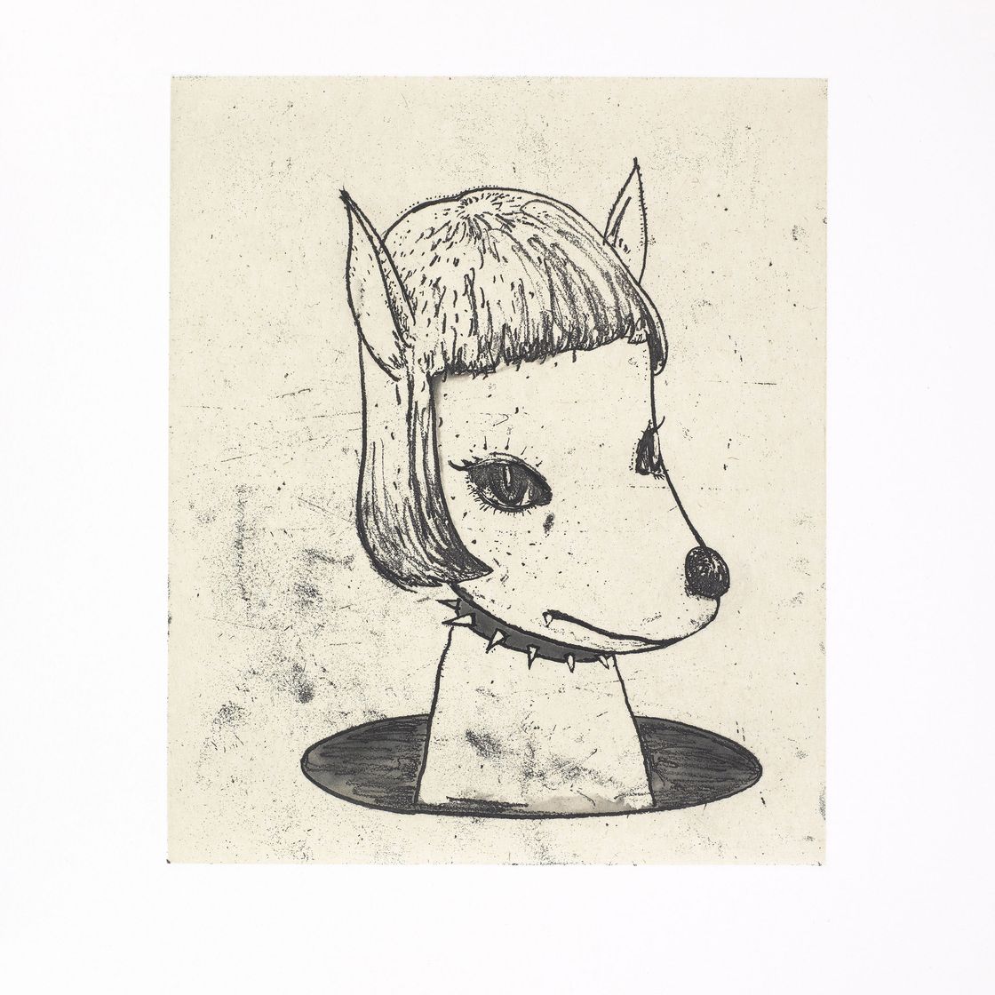 Yoshitomo Nara — Братья с насморком; Ю.Н. (автопортрет); Зеленые глаза; Ночной бродяга; На букву "Ф"; Дождливый день; Веди себя хорошо; Смирительная рубашка; Споки-офф; Туманный день; На вершине мира; и стань мыслителем, изображение 8