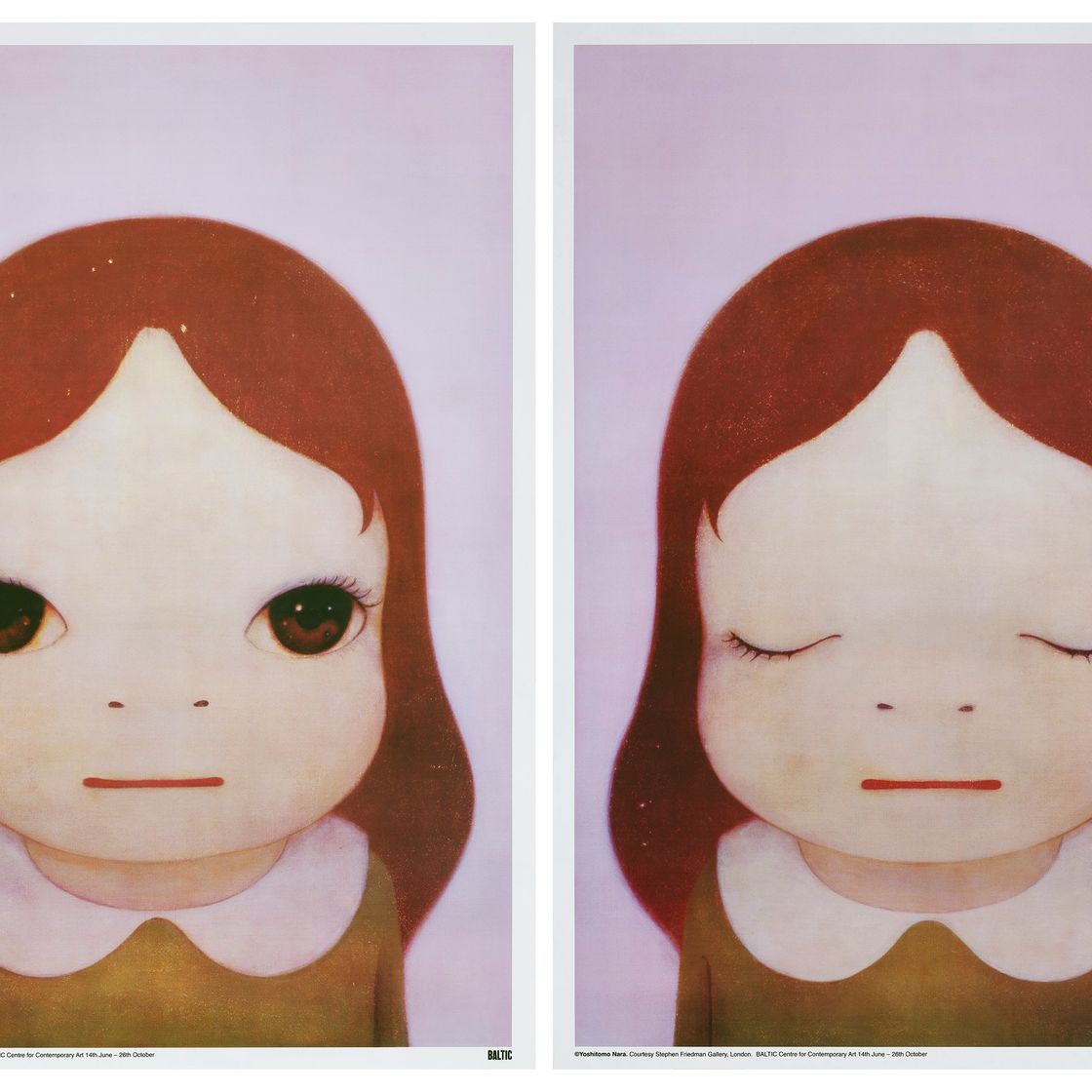 Yoshitomo Nara — Космические девушки: Глаза открыты / Глаза закрыты