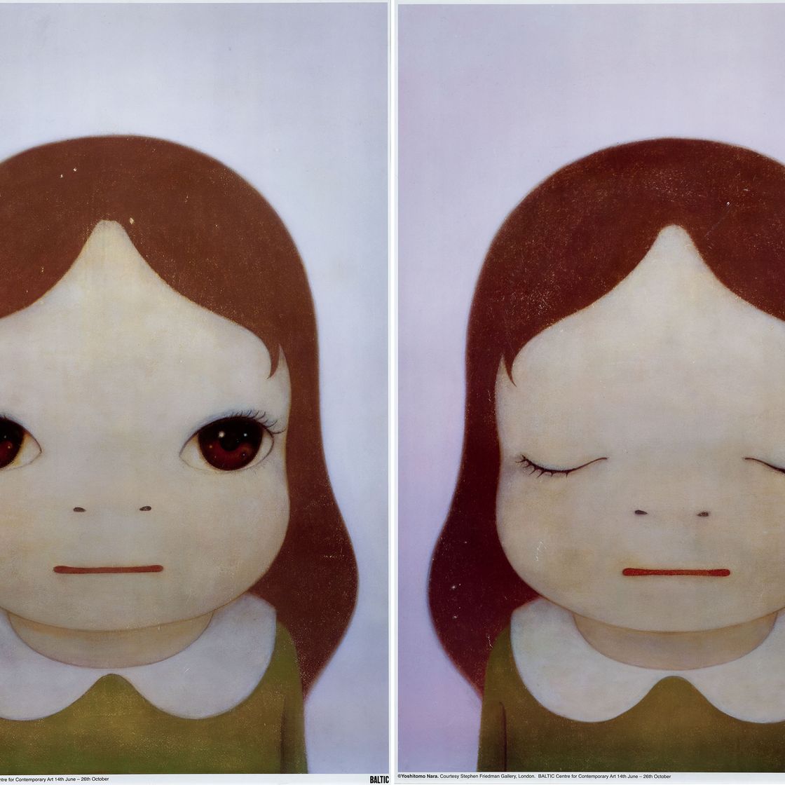 Yoshitomo Nara — Космические девушки: С открытыми / закрытыми глазами (2 работы)