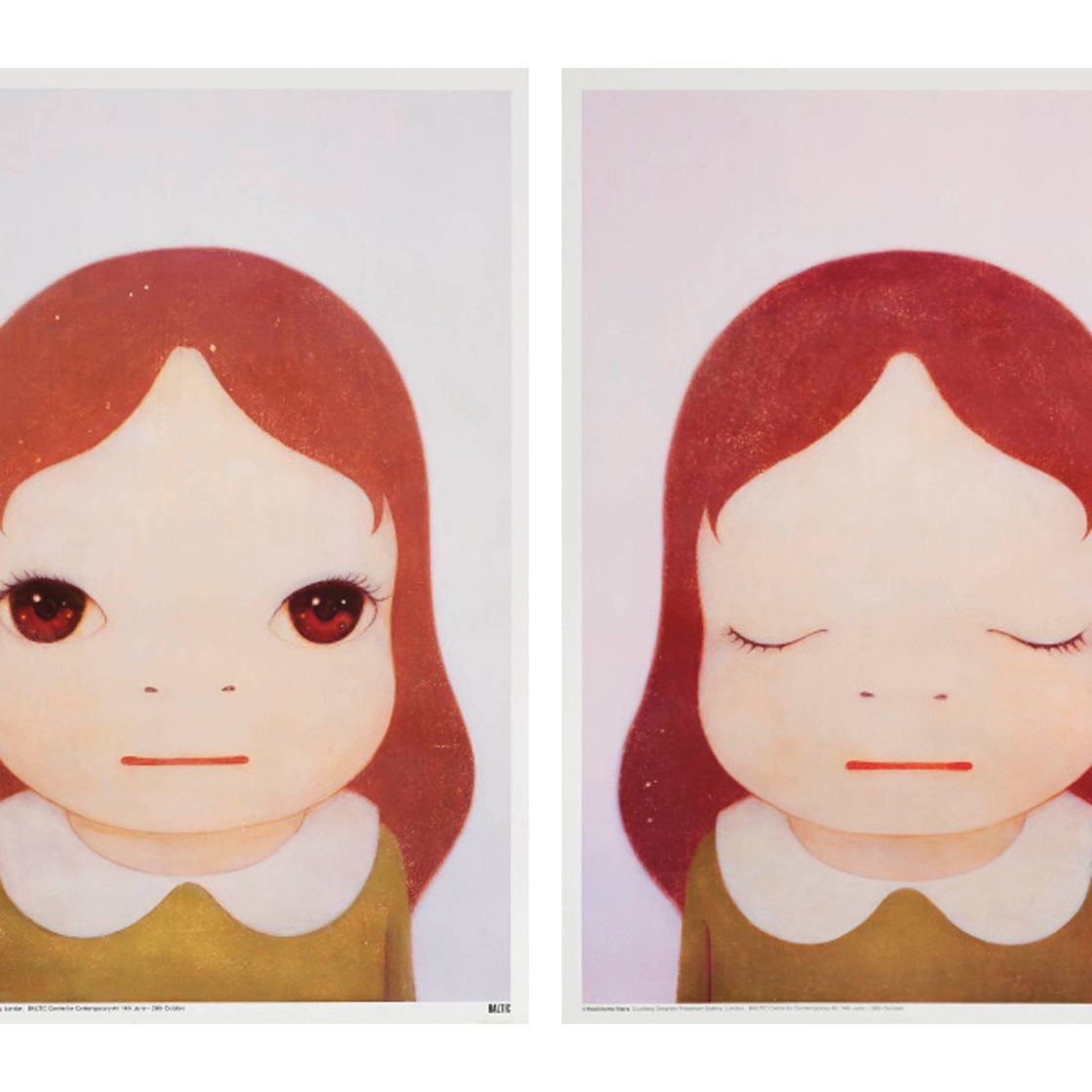 Yoshitomo Nara — Космическая девушка (Глаза открыты, глаза закрыты)