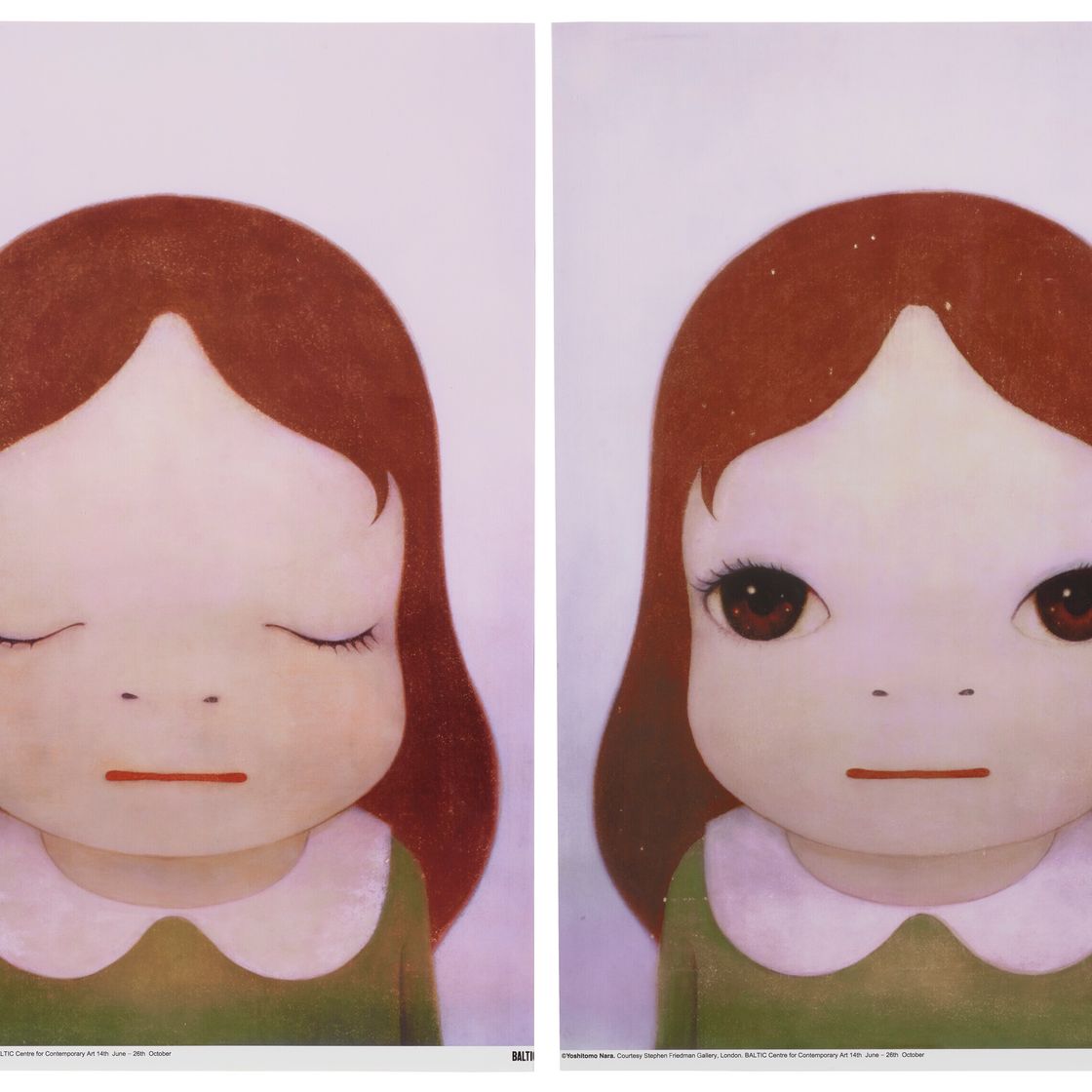 Yoshitomo Nara — Космические девушки: с открытыми и закрытыми глазами: два принта, изображение 1