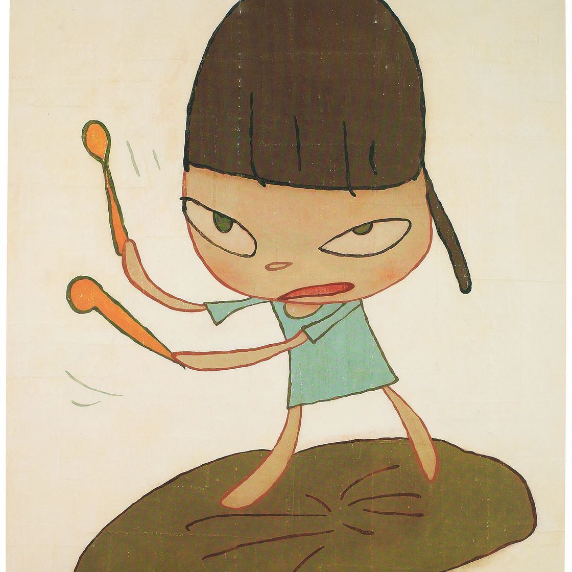 Yoshitomo Nara — Марширующий по листу лютика