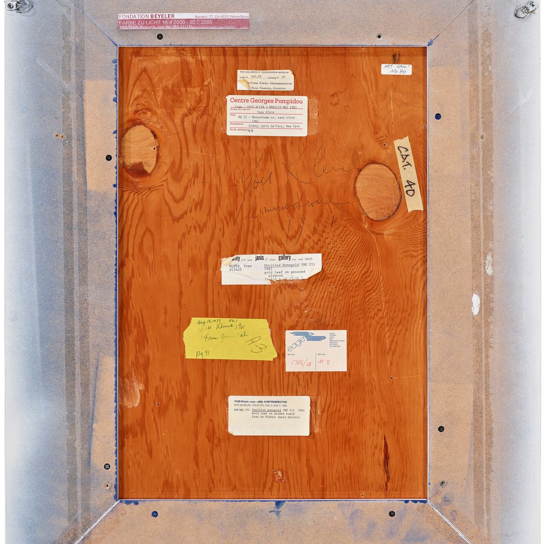Yves Klein — Одноцветное золото без названия, (MG 21), изображение 5