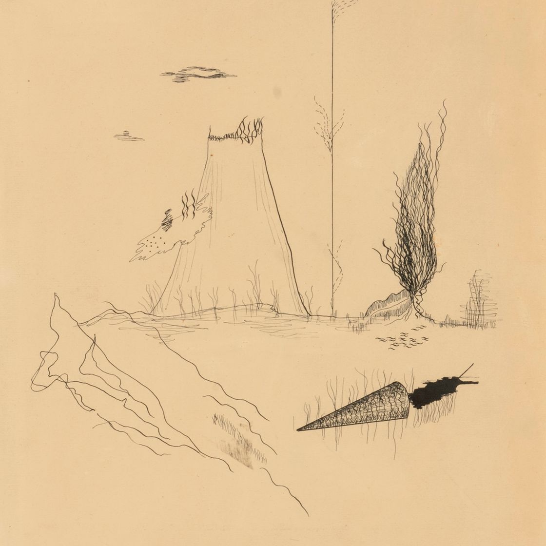 Yves Tanguy — Без названия (Dessin automatique)