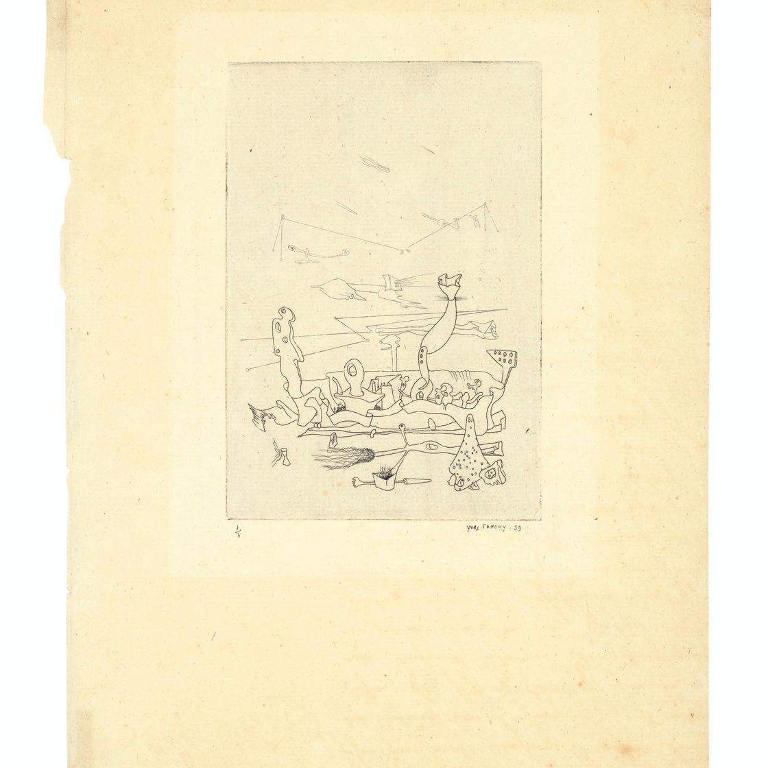 Yves Tanguy — Без названия, с глазу на глаз с купером