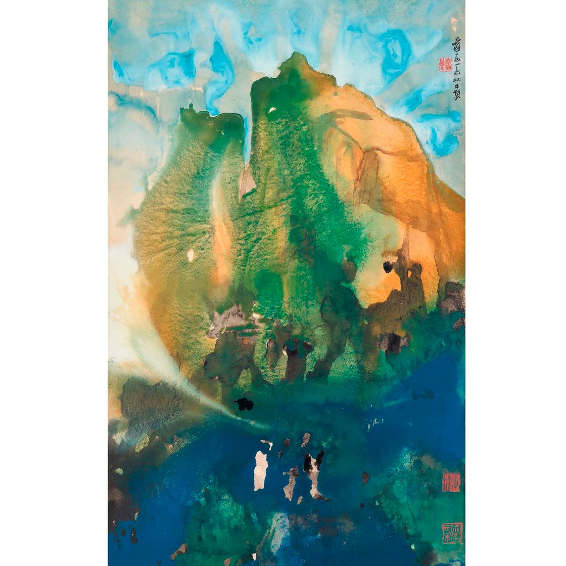 Zhang Daqian — Лето на Калифорнийских горах, изображение 1
