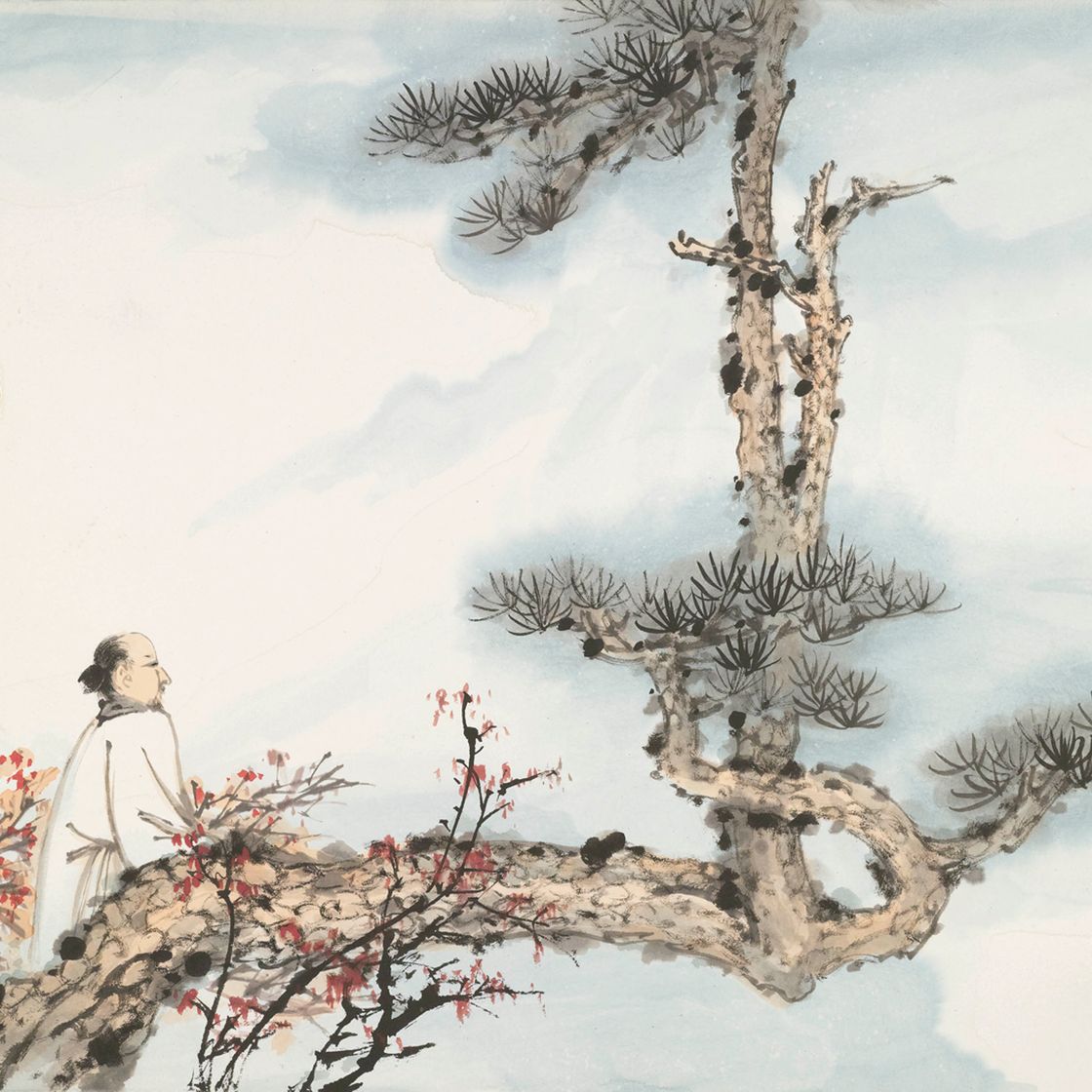 Zhang Daqian — Любуясь пейзажами и цветами, изображение 2