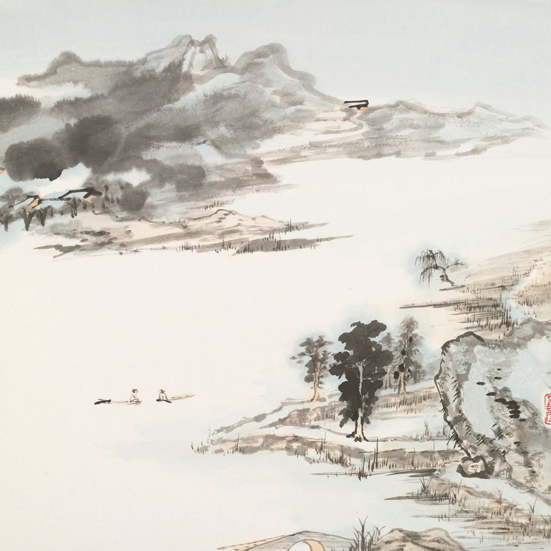 Zhang Daqian — Любуясь пейзажами и цветами, изображение 9