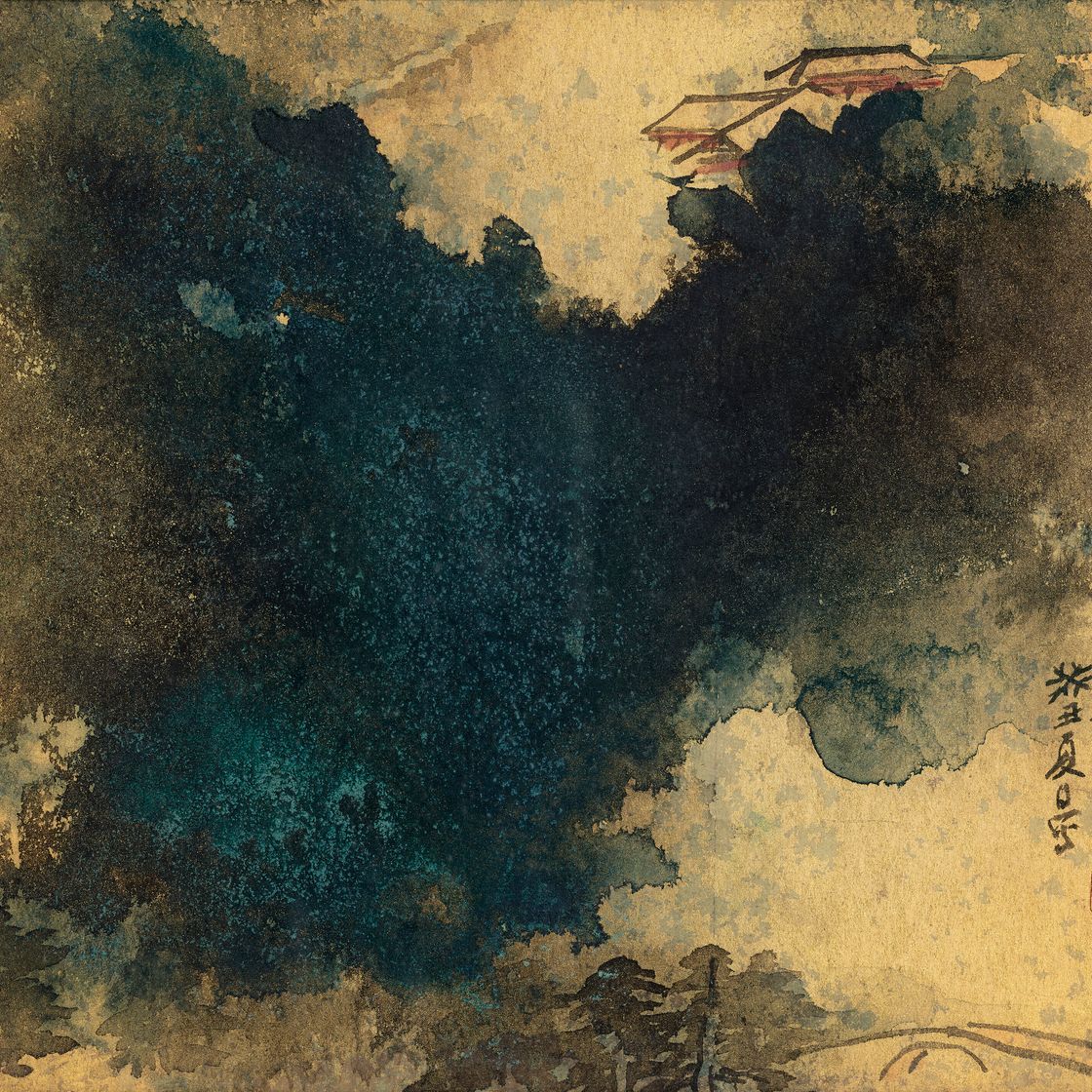 Zhang Daqian — Храм в горах, изображение 1