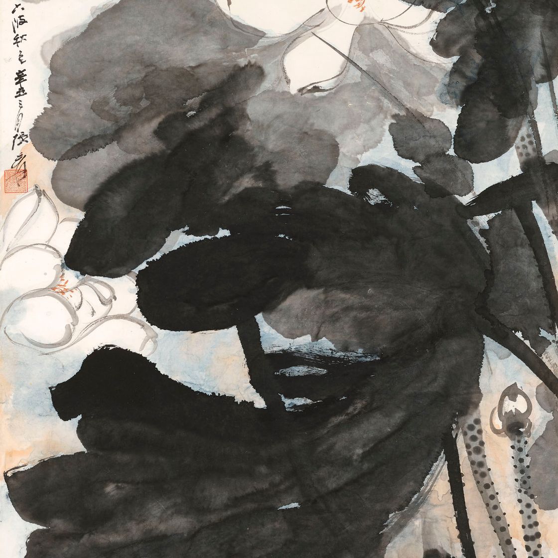 Zhang Daqian — Лотос на ветру