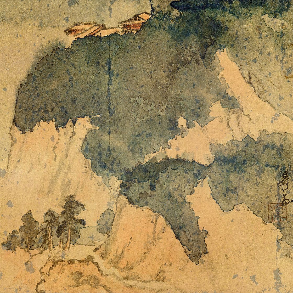 Zhang Daqian — Храм на скале, изображение 1