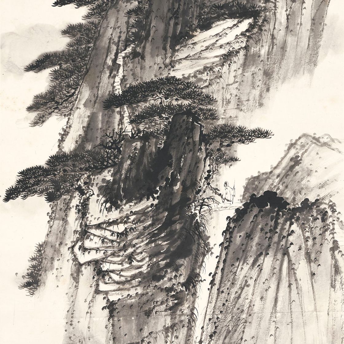 Zhang Daqian — Величественный пик Шисинь на горе Хуан, изображение 2