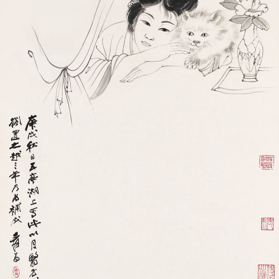 Zhang Daqian — Леди и кот