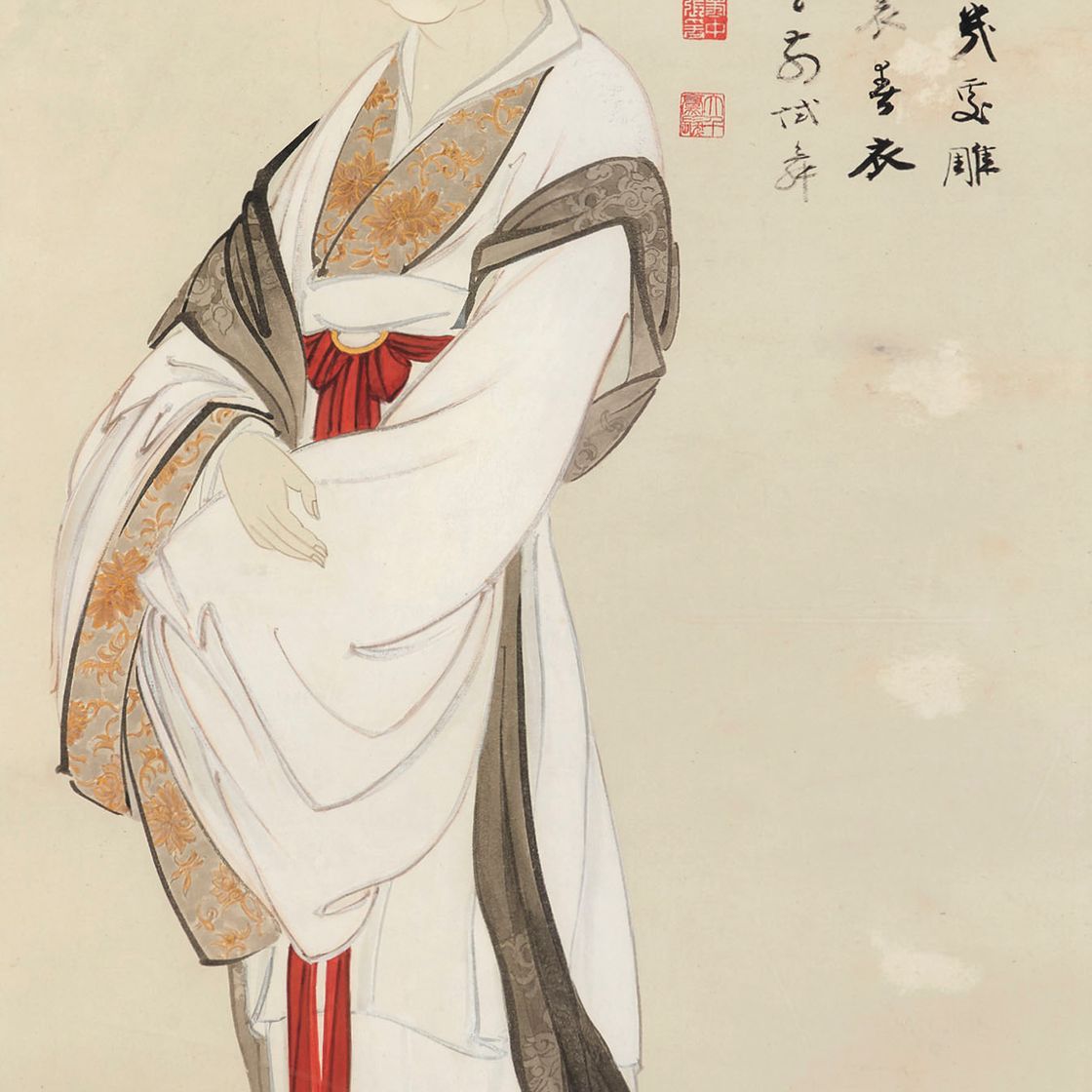 Zhang Daqian — Дама в стиле Тан Инь
