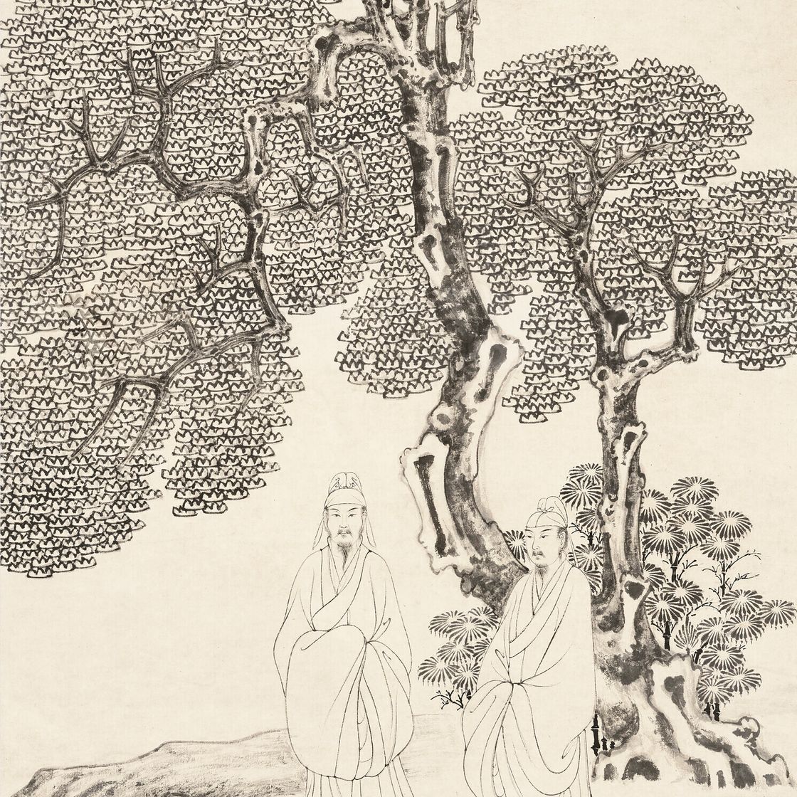 Zhang Daqian — Поэты Ли Бай и Ду Фу