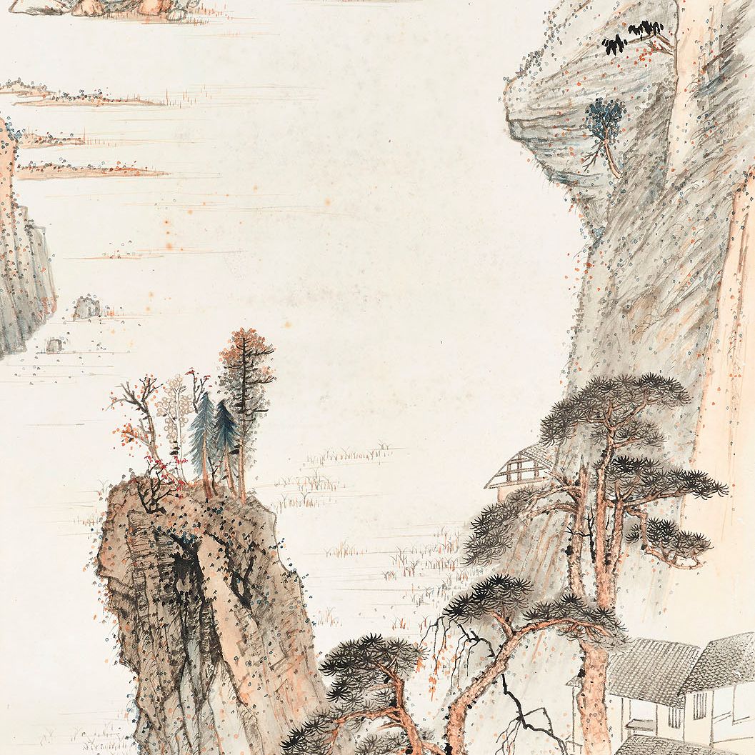 Zhang Daqian — Пейзаж в стиле Шитао