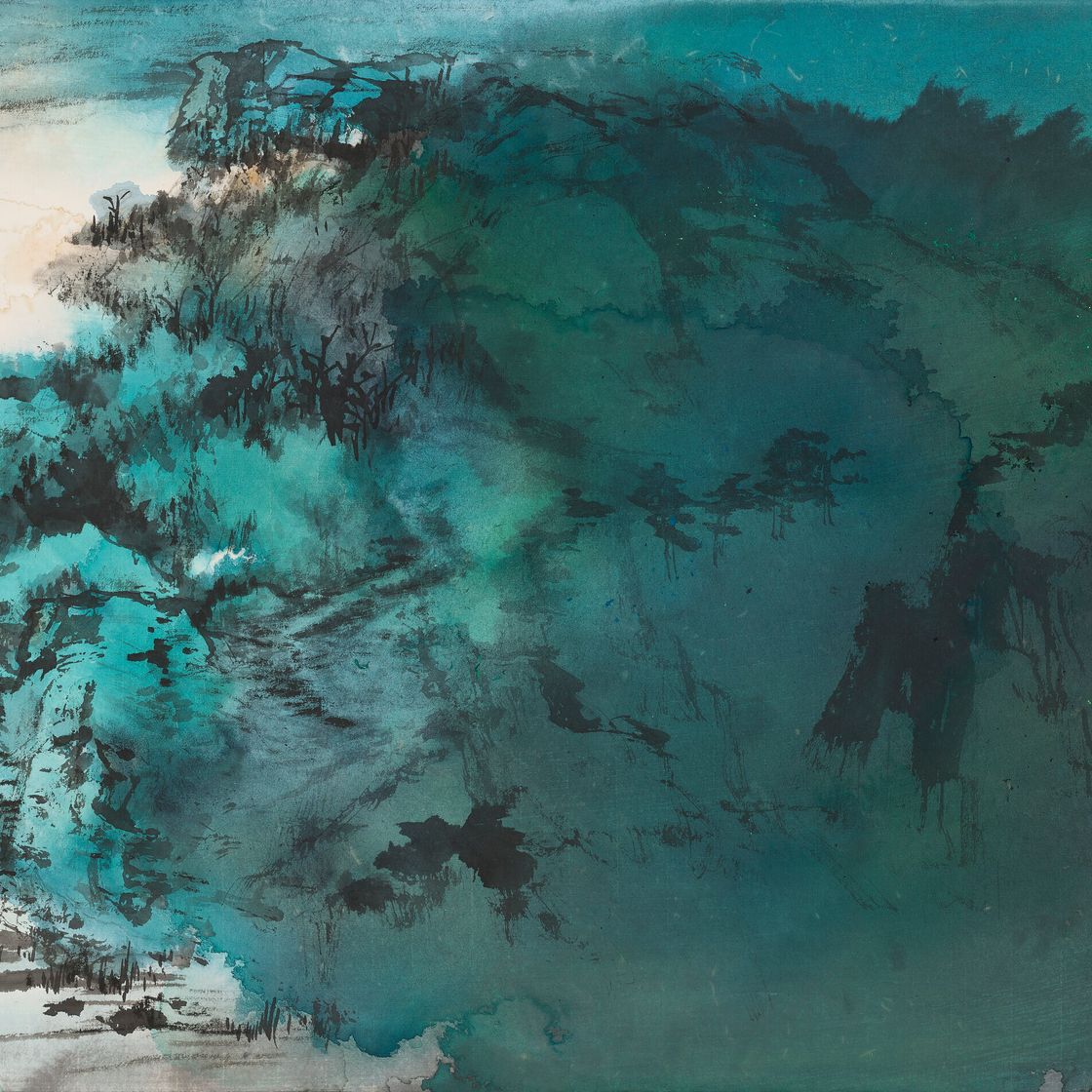 Zhang Daqian — Озеро и горы весной