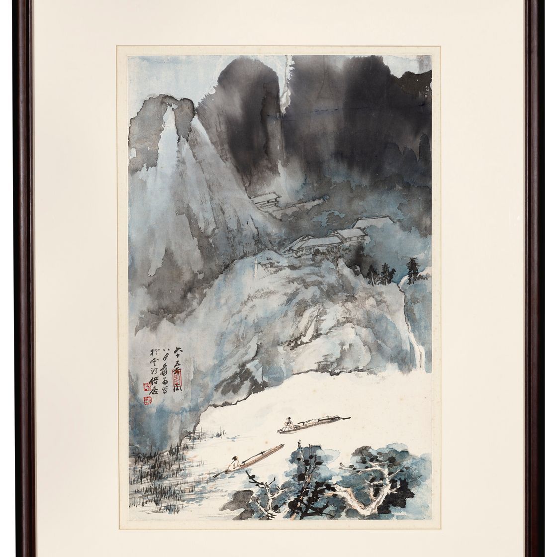 Zhang Daqian — Беседующие на лодках, изображение 2