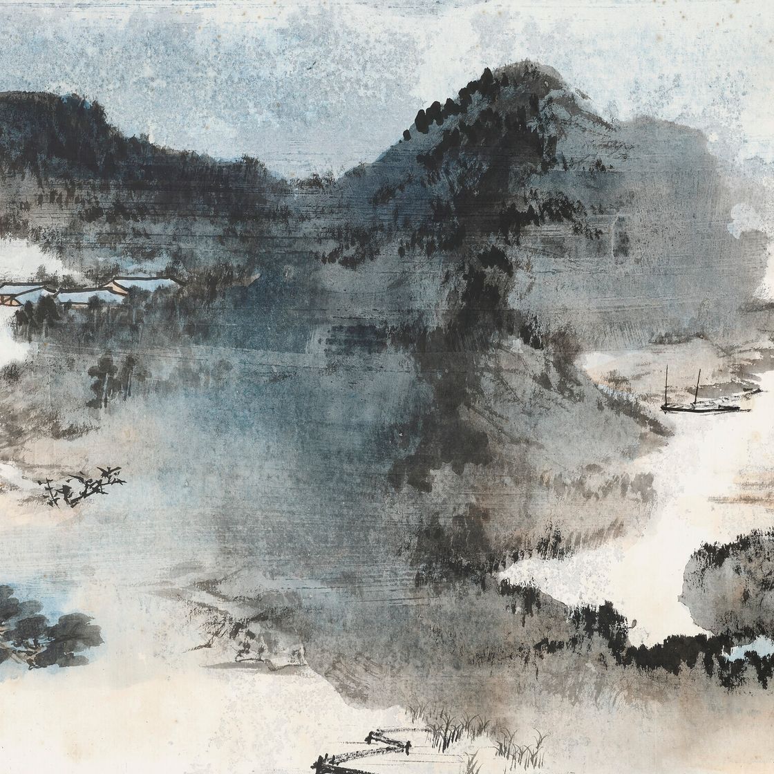 Zhang Daqian — Пейзаж Цзяннани, изображение 1