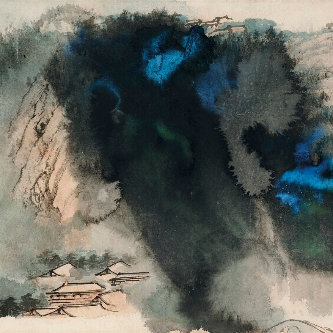 Zhang Daqian — Храм в горах