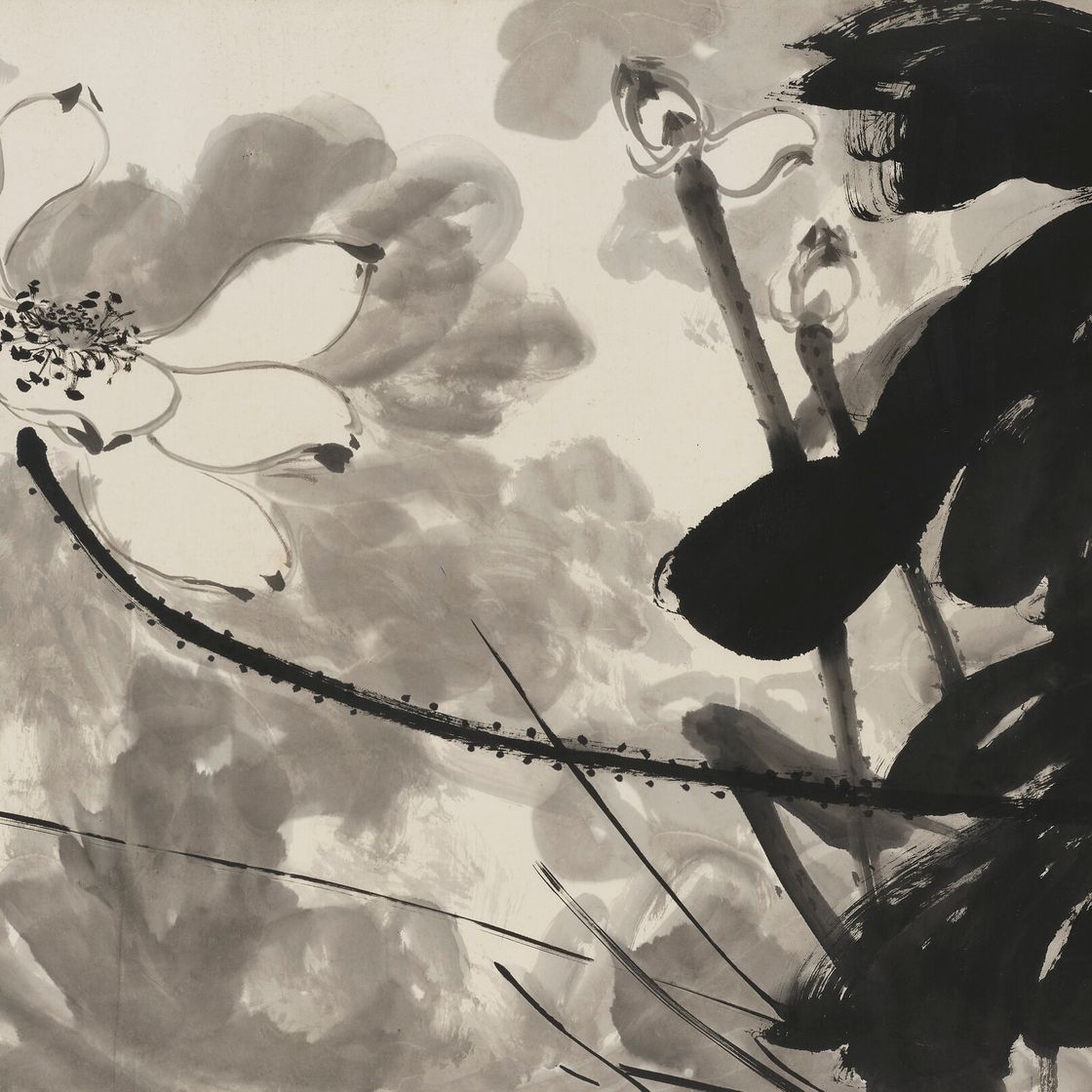Zhang Daqian — Лотос на ветру