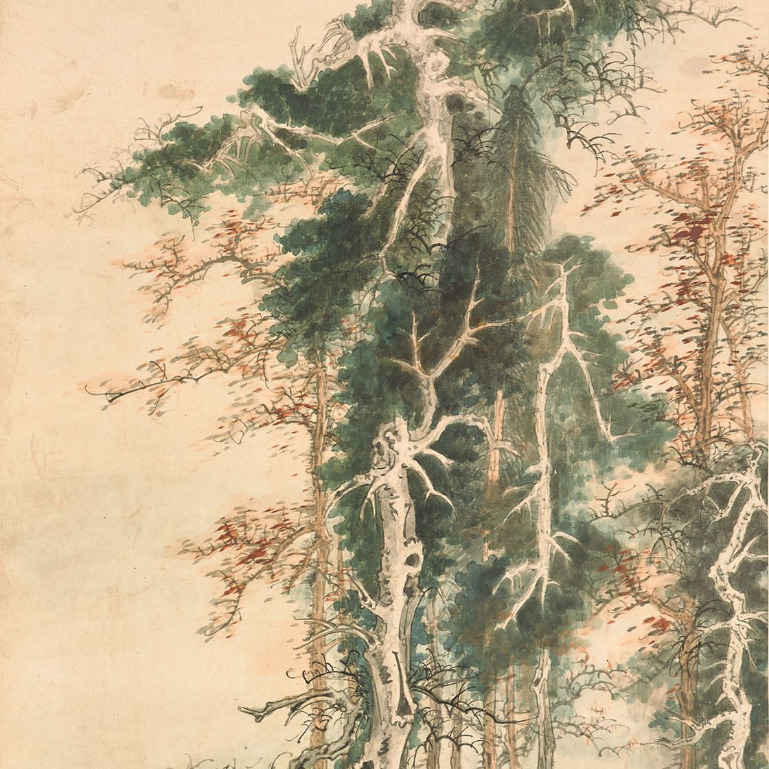 Zhang Daqian — Созерцание в лесу