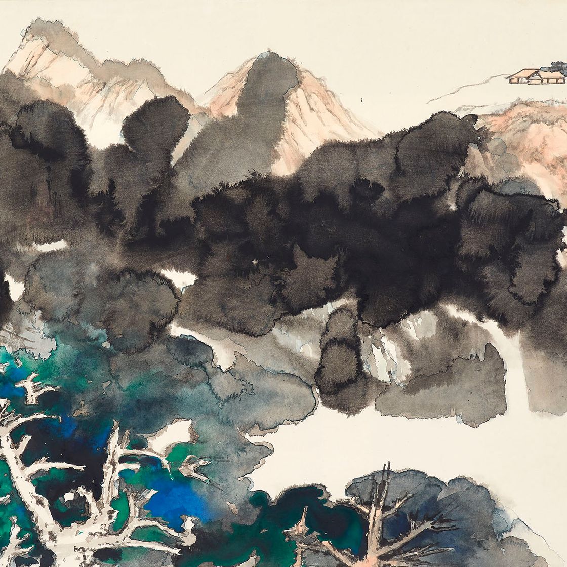 Zhang Daqian — Пейзаж в стиле размазанных чернил
