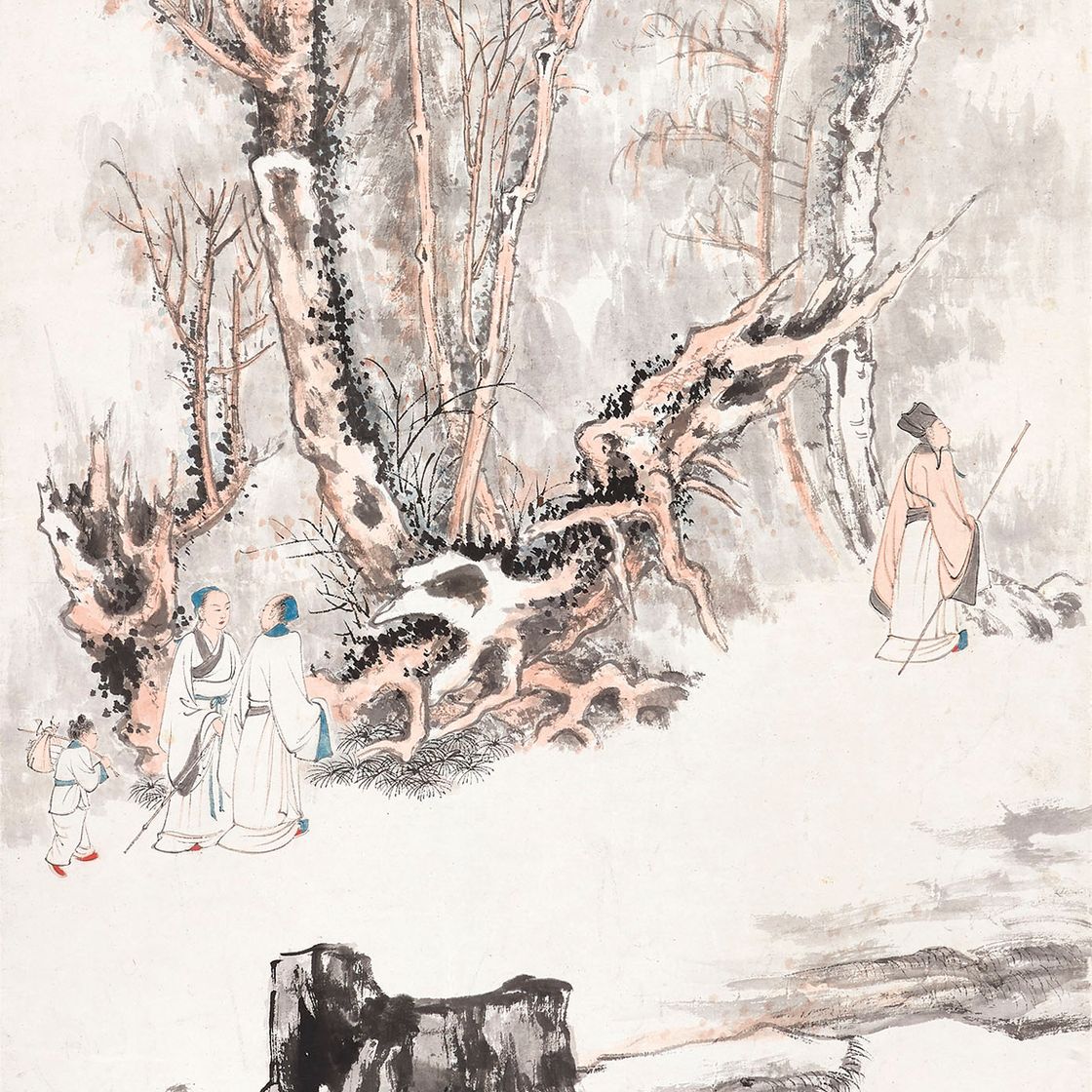 Zhang Daqian — Ученый и сопровождающие его лица