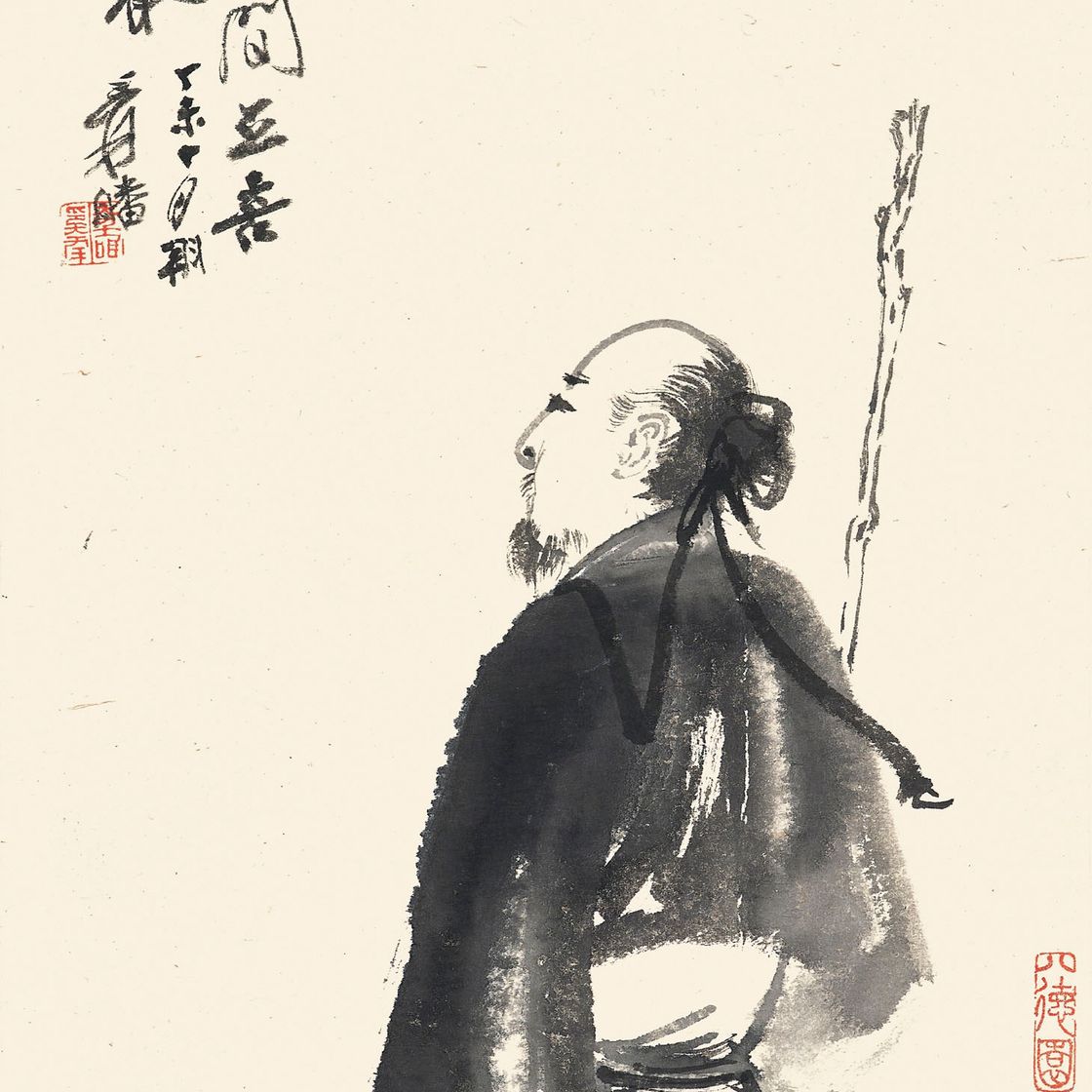 Zhang Daqian — Прогуливаясь в одиночестве