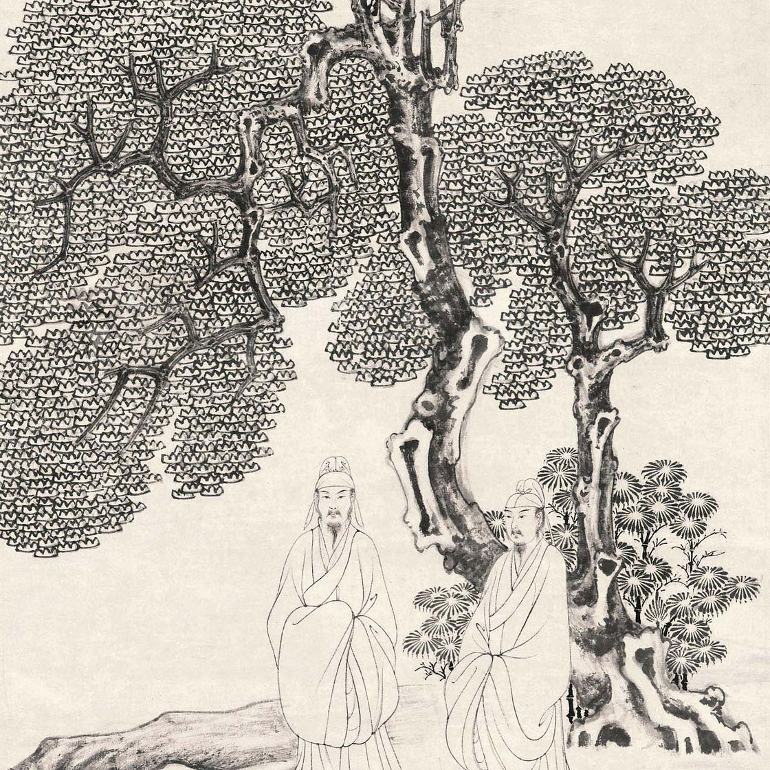 Zhang Daqian — Поэты Ли Бай и Ду Фу