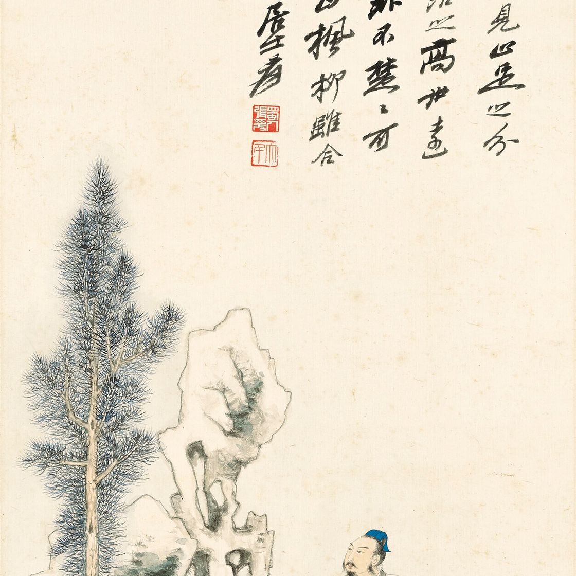 Zhang Daqian — Портрет Сунь Чуо